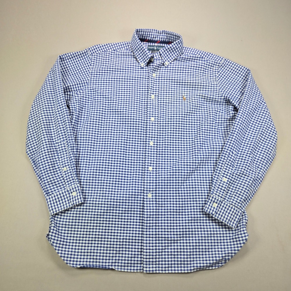 Ralph Lauren Blue White Gingham Button-Down Shirt